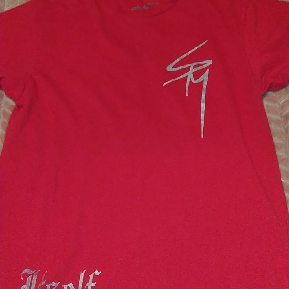Spm dope house records red/gray medium tee